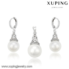 63961 Fashion Elegant Pearls Set de bijoux en rhodium